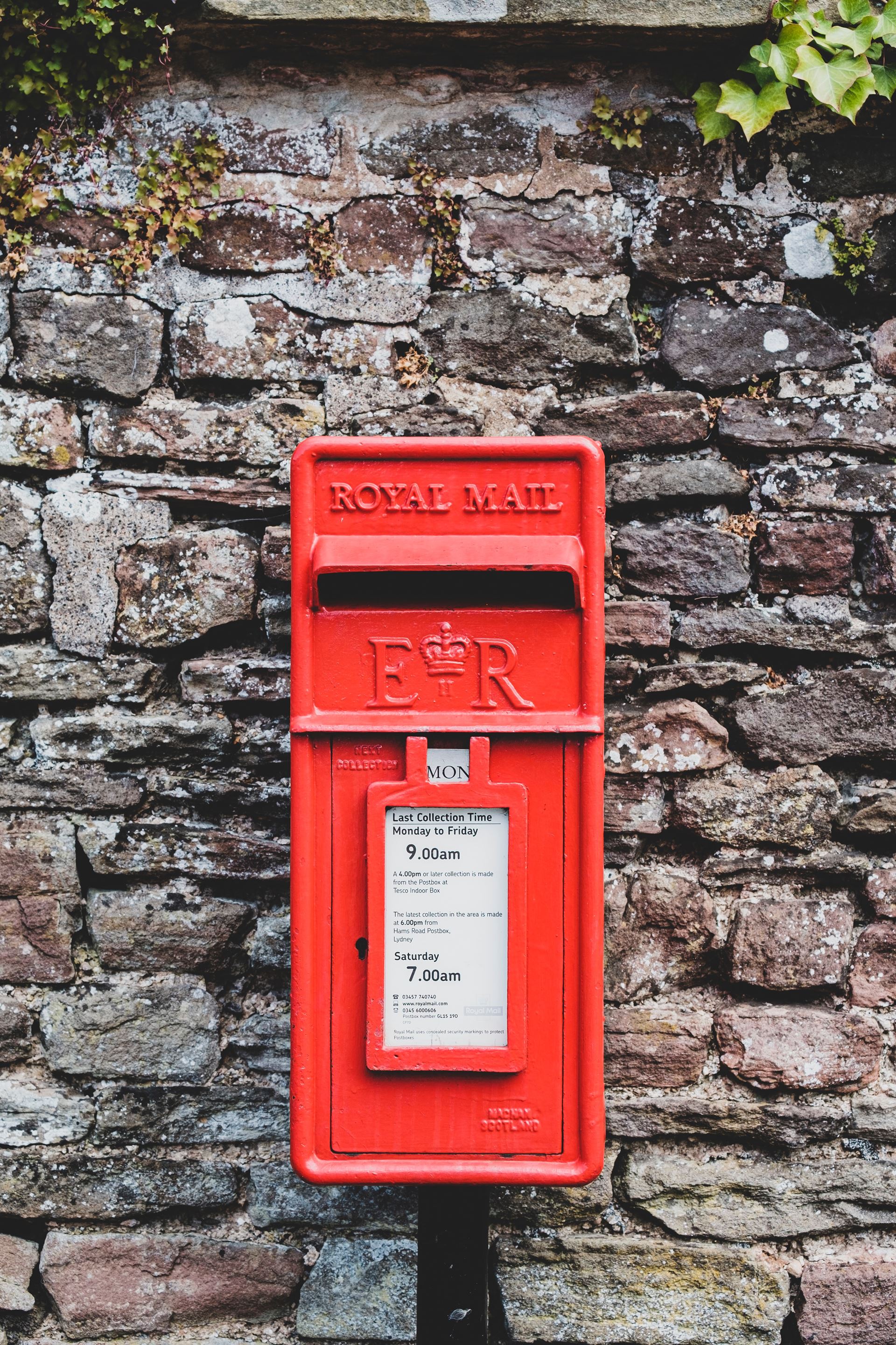 A red postbox